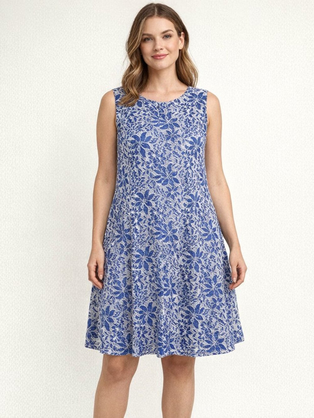 Tommy Hilfiger Blue Floral Lace Fit & Flare Dress Size 22W